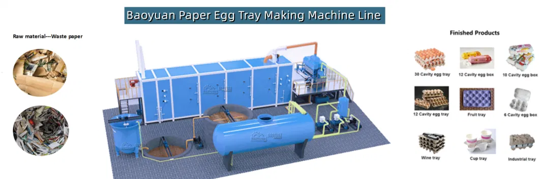 Low Investment Waste Paper Pulp Moulding Plant Small Egg Tray Making Machine for Sale